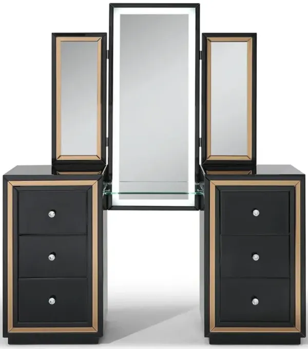 Amber Vanity and Mirror