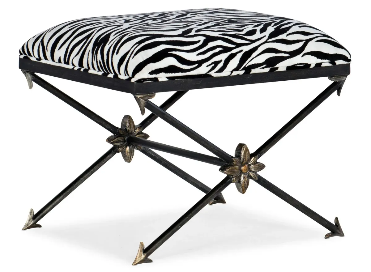 Sanctuary Bed Bench in Metal Noir, a dark antiqued metal by Hooker Furniture