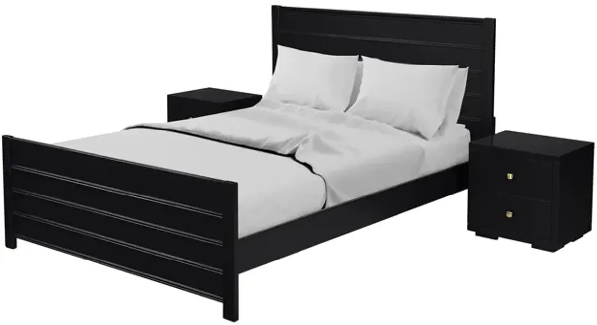 Caroline Platform Bed with 2 Nightstands