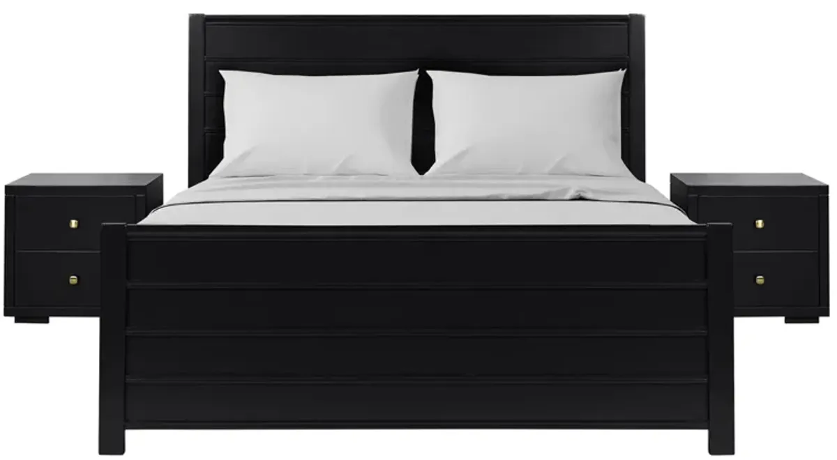 Caroline Platform Bed with 2 Nightstands