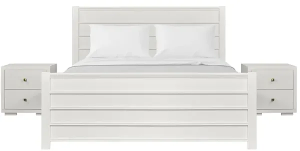 Caroline Platform Bed with 2 Nightstands