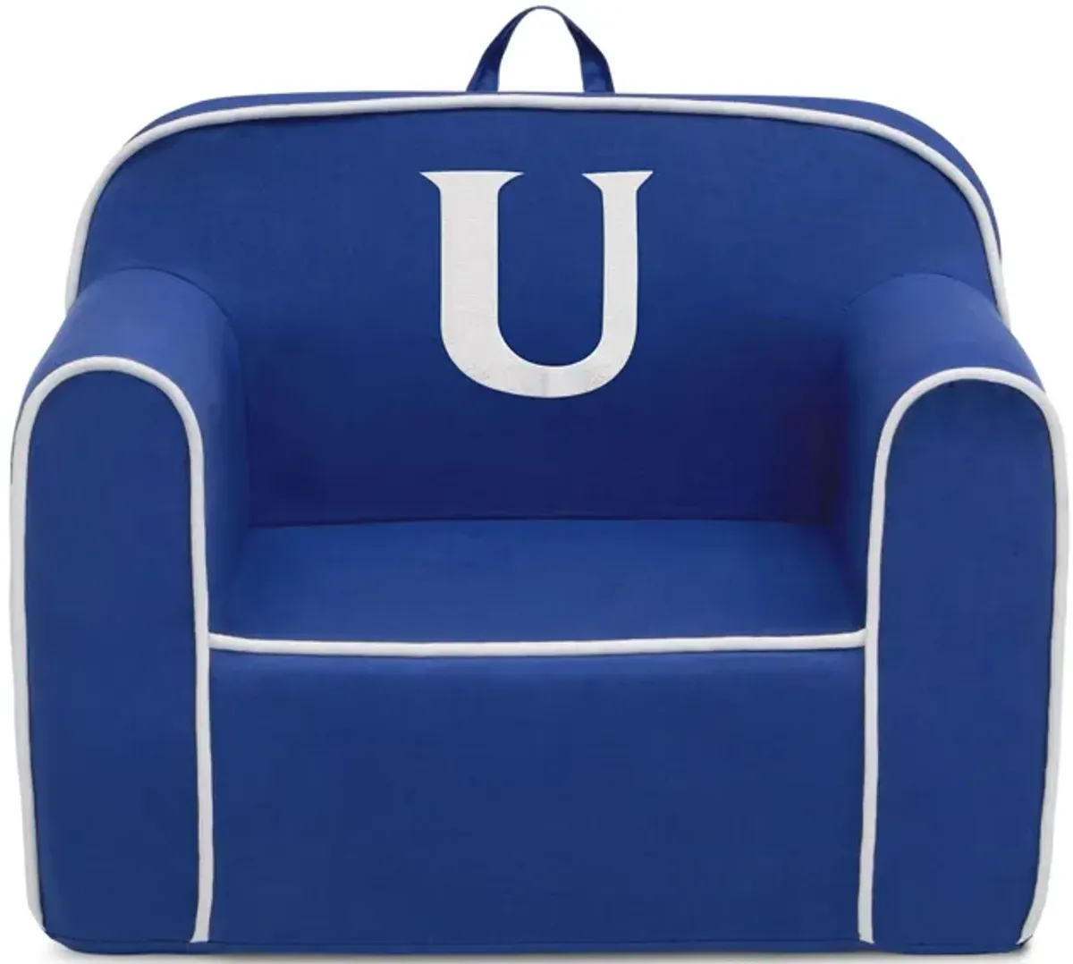 Cozee Monogrammed Chair Letter "U" in Navy/White by Delta Children