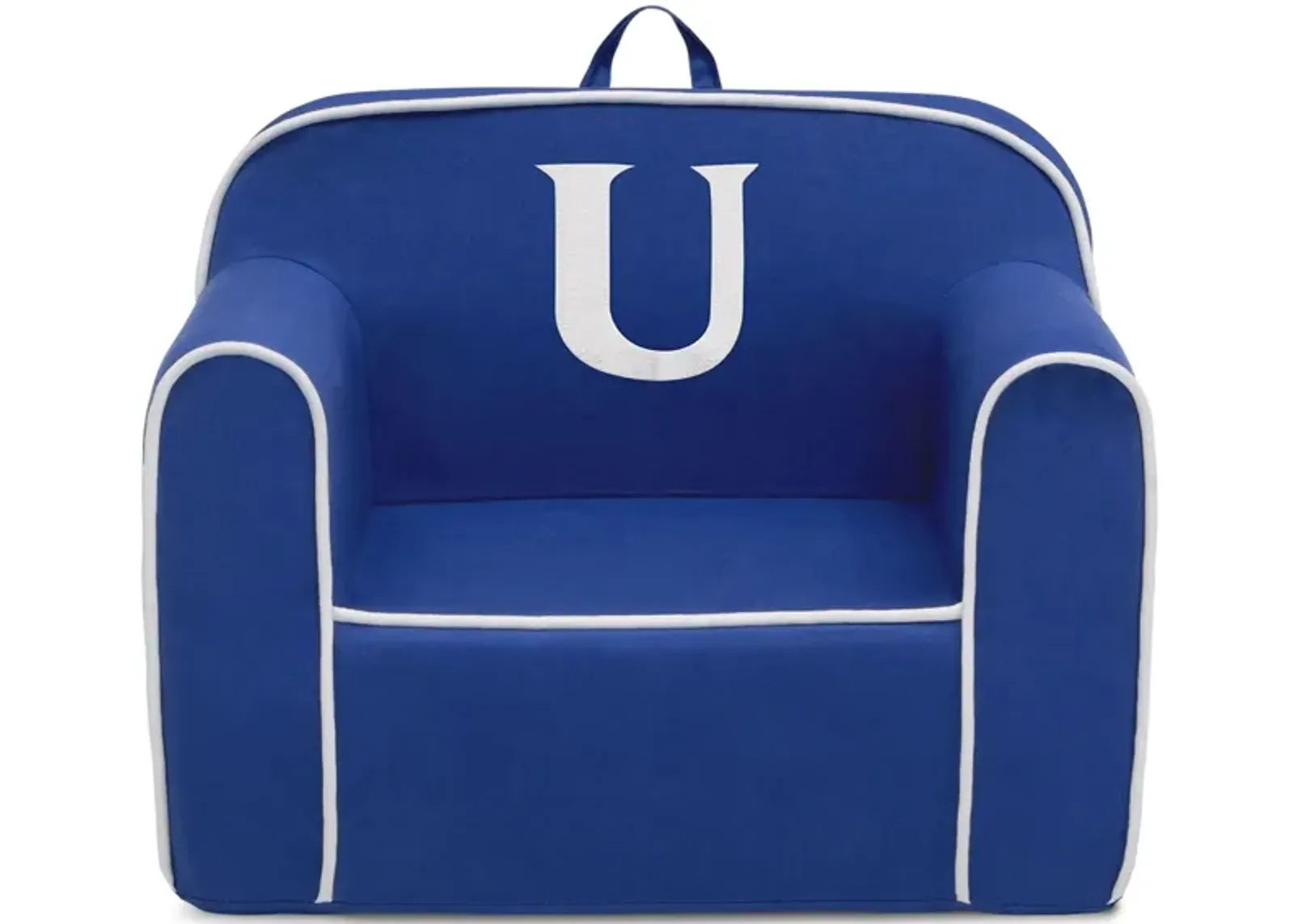 Cozee Monogrammed Chair Letter "U" in Navy/White by Delta Children