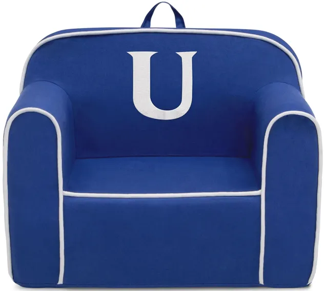 Cozee Monogrammed Chair Letter "U" in Navy/White by Delta Children