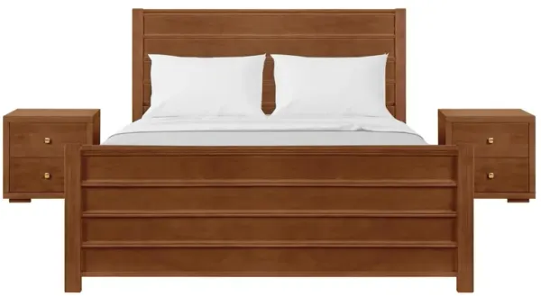 Caroline Platform Bed with 2 Nightstands