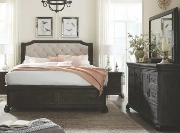 Bellamy 4-pc. Upholstered Bedroom Set with Storage Sleigh Bed