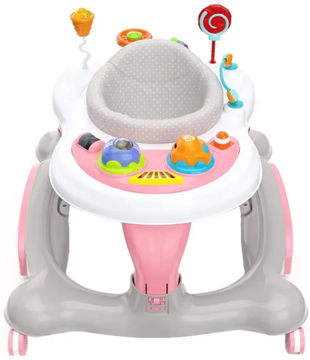 Alverta 4-in-1 Activity Walker w/ Jump Board in Pink by Bellanest