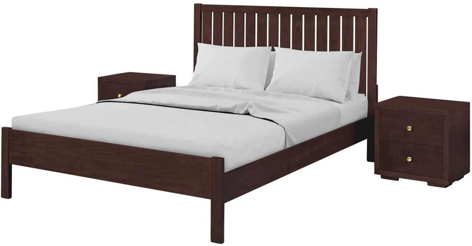 Graham Platform Bed with 2 Nightstands in Espresso by CAMDEN ISLE