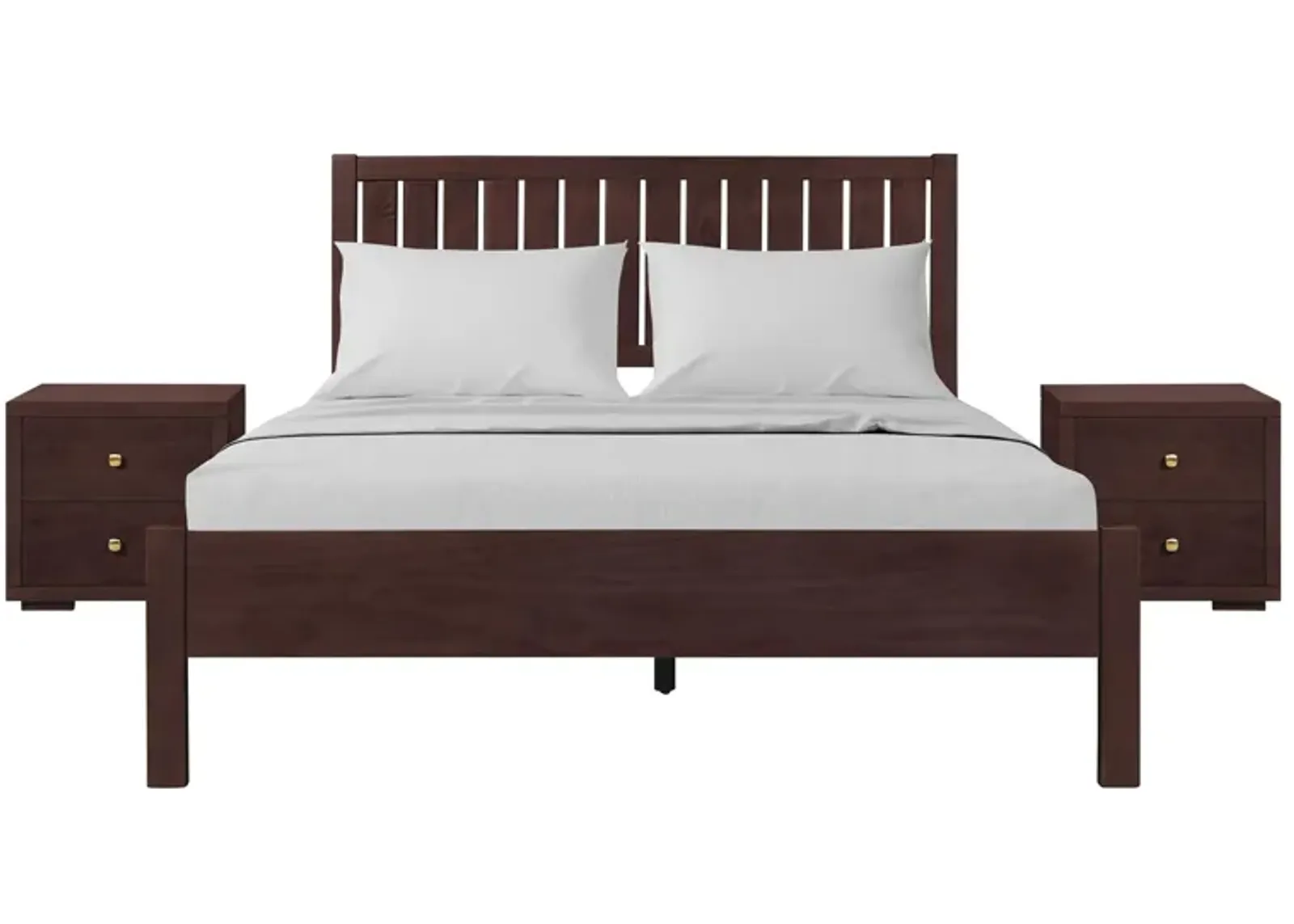 Graham Platform Bed with 2 Nightstands in Espresso by CAMDEN ISLE