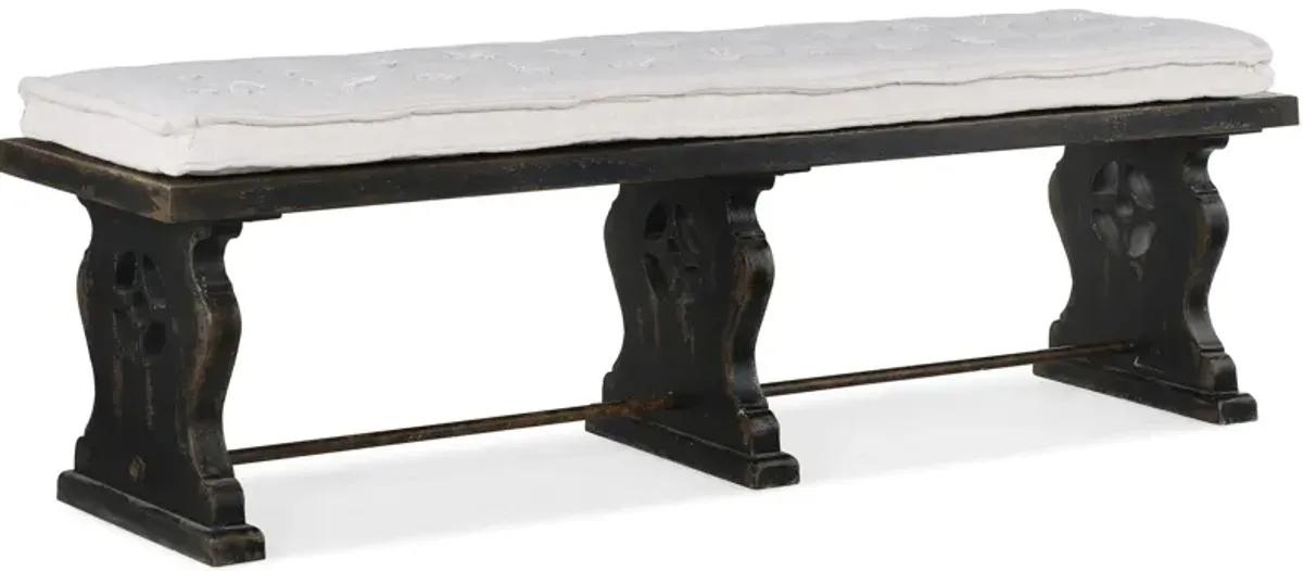 Ciao Bella Bench in Black by Hooker Furniture