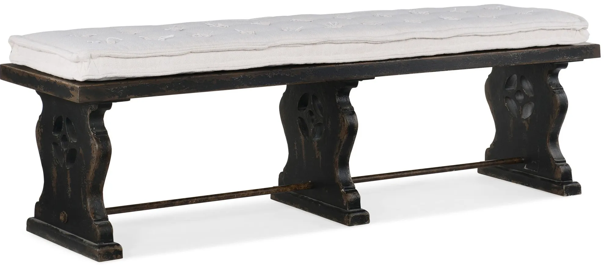 Ciao Bella Bench in Black by Hooker Furniture