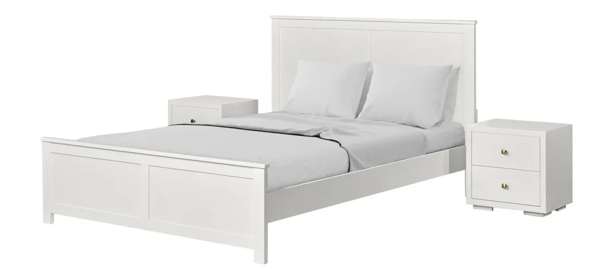 Winston Platform Bed with 2 Nightstands