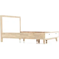 Ava Platform Storage Bed in White stained and Natural brushed by LH Imports Ltd