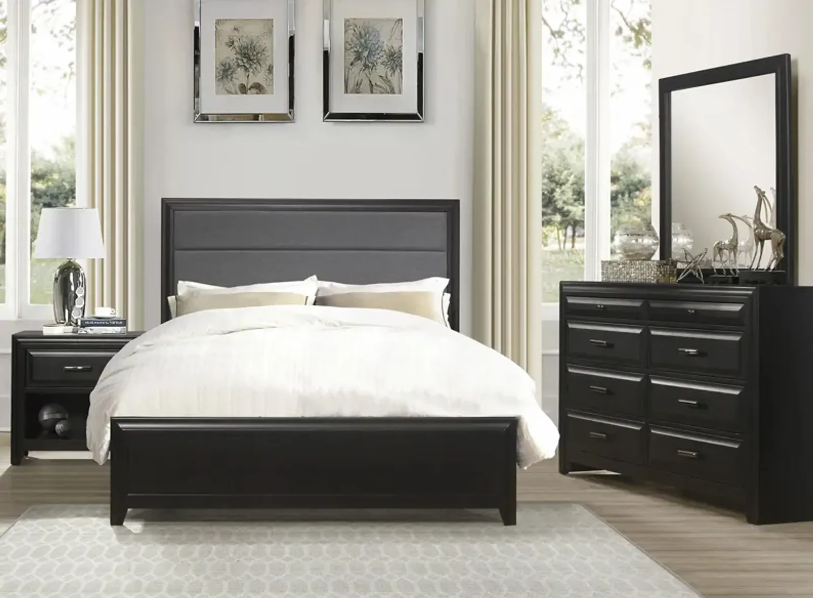 Sandpoint 4-pc. Upholstered Panel Bedroom Set