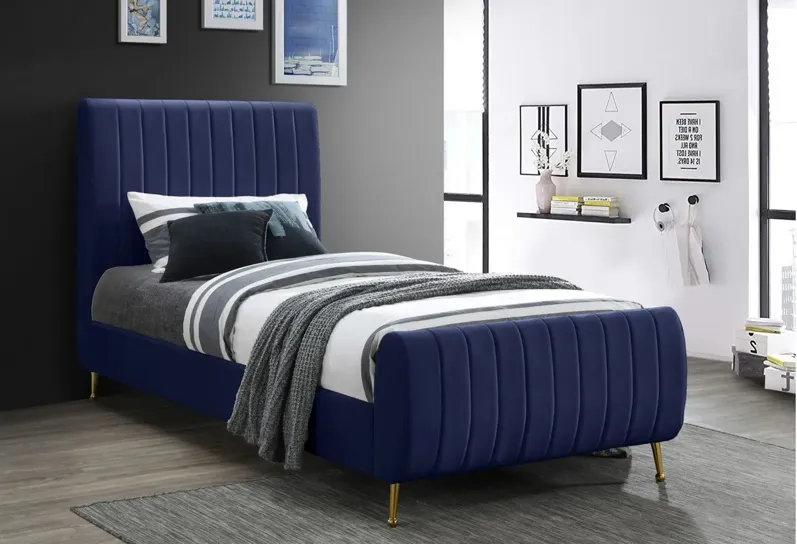 Zara Twin Bed in Gray by Meridian Furniture