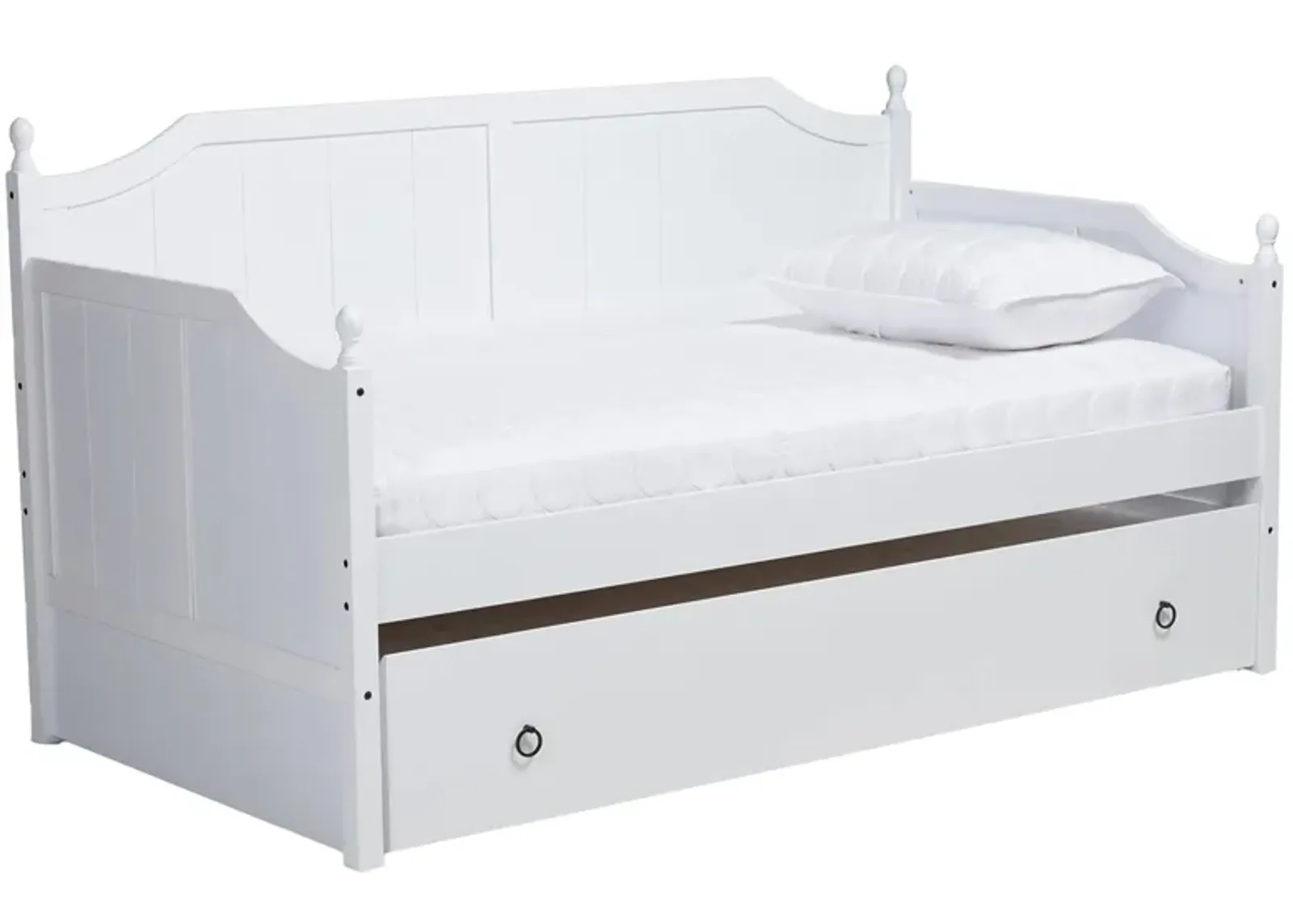 Millie Daybed with Trundle in White by Wholesale Interiors