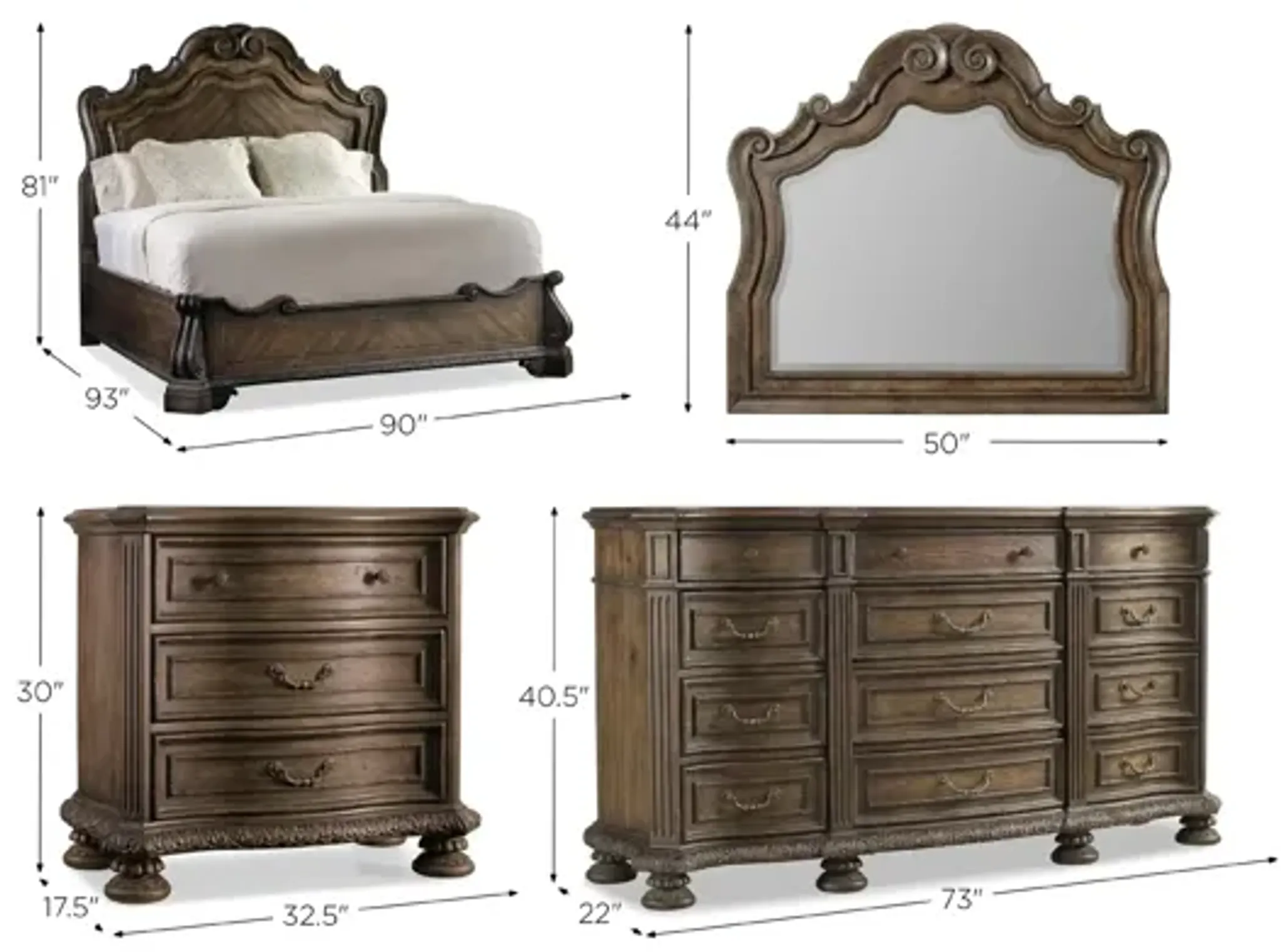Rhapsody 4 Pc Panel Bedroom Set Raymour And Flanigan | Furniture.com