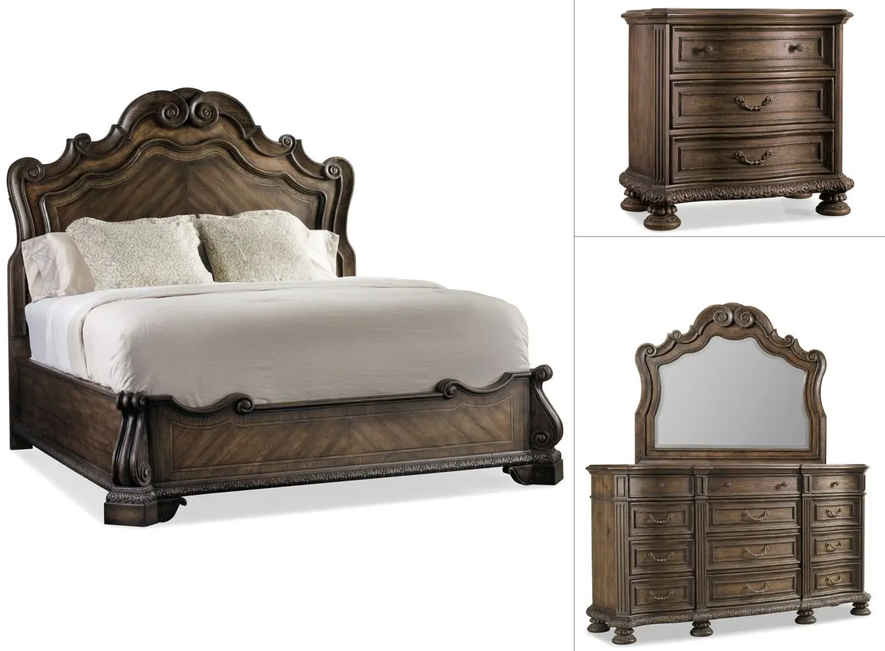 Rhapsody 4-pc. Panel Bedroom Set in Brown by Hooker Furniture