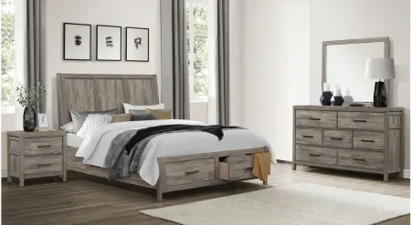 Simone 4-Pc. Platform Storage Bedroom Set in Gray by Homelegance
