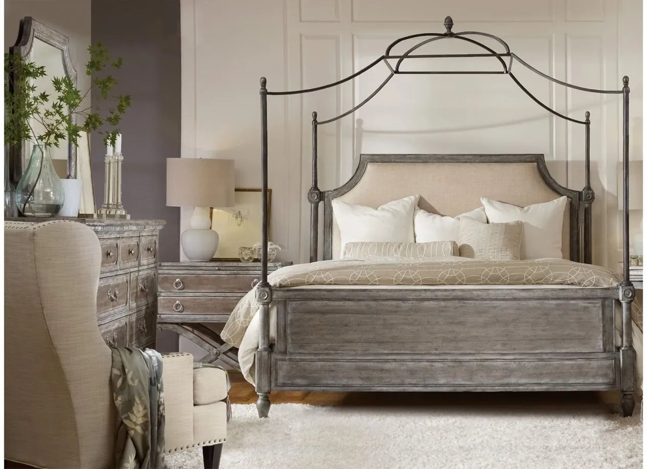 True Vintage 4pc. Upholstered Canopy Bedroom Set