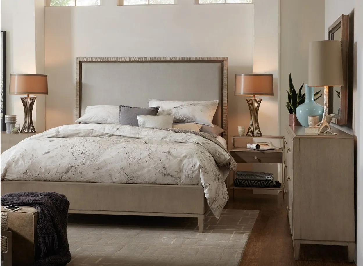 Elixir 4-pc. Upholstered Bedroom Set in Gray Beige by Hooker Furniture