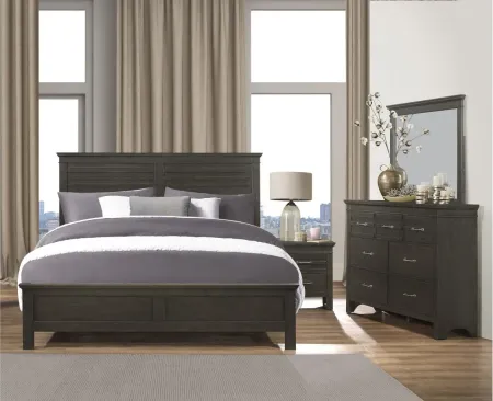 Eastlea 4-pc. Bedroom Set in Charcoal Gray by Bellanest