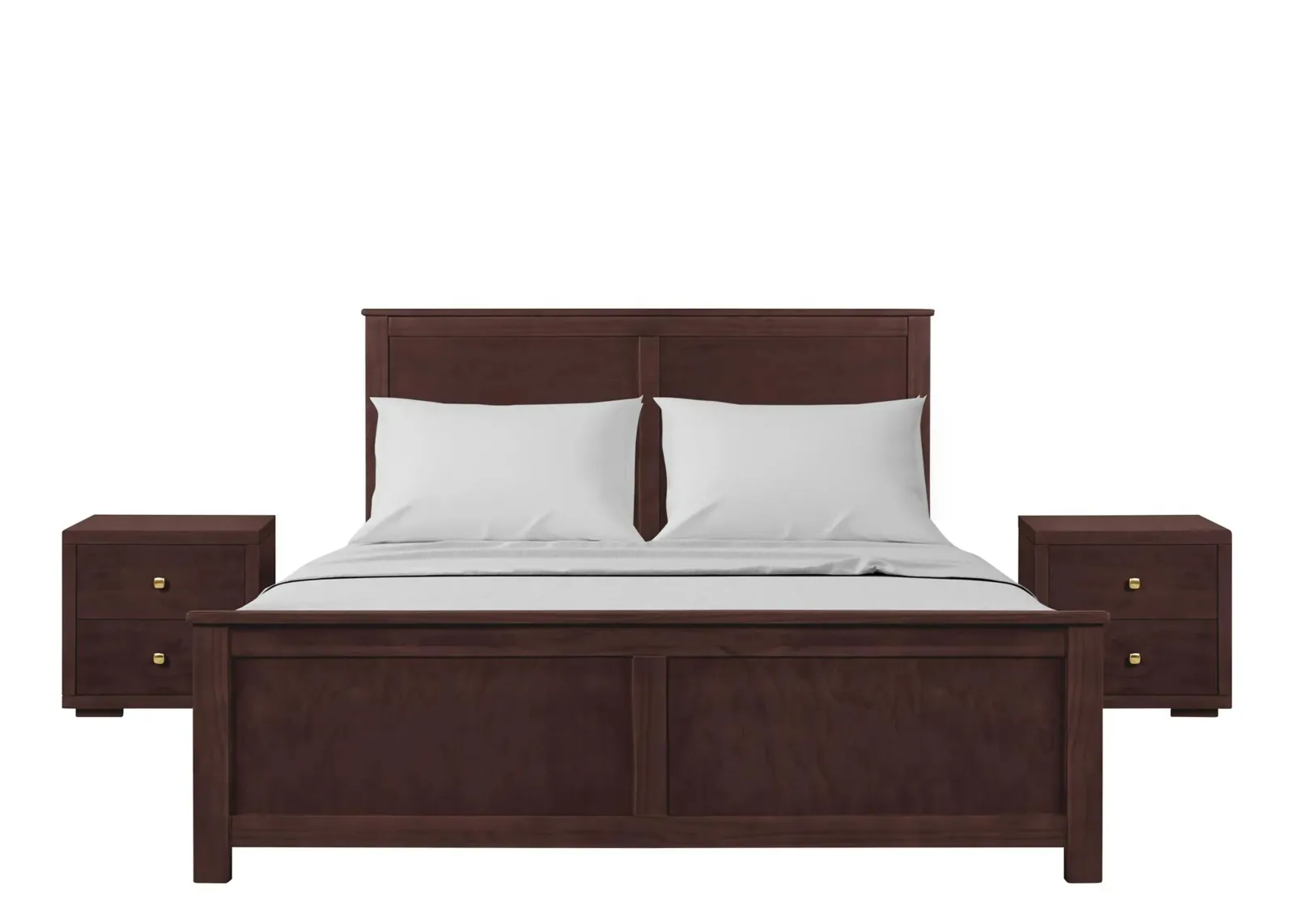 Winston Platform Bed with 2 Nightstands in Espresso by CAMDEN ISLE