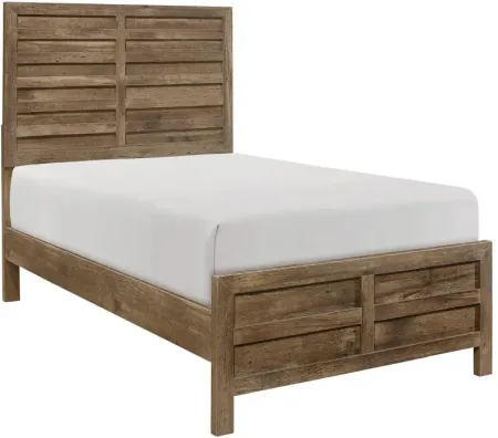 Terrace 4-pc. Panel Bedroom Set in Weathered Pine by Homelegance