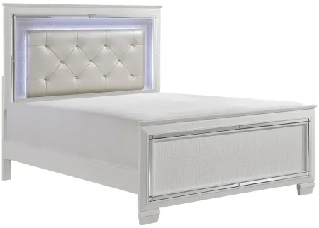 Brambley 4-pc. Bedroom Set w/LED Lights in White by Homelegance