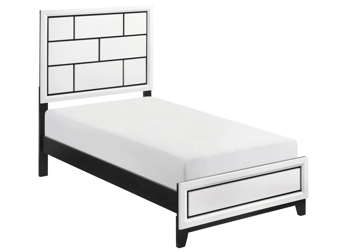 Cadmus Panel Bed in White by Homelegance