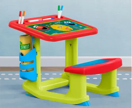 Sesame Street Draw and Play Desk by Delta Children in Red/Blue/Green by Delta Children