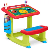 Sesame Street Draw and Play Desk by Delta Children in Red/Blue/Green by Delta Children