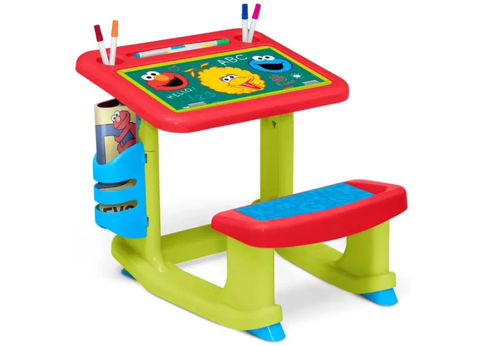 Sesame Street Draw and Play Desk by Delta Children in Red/Blue/Green by Delta Children