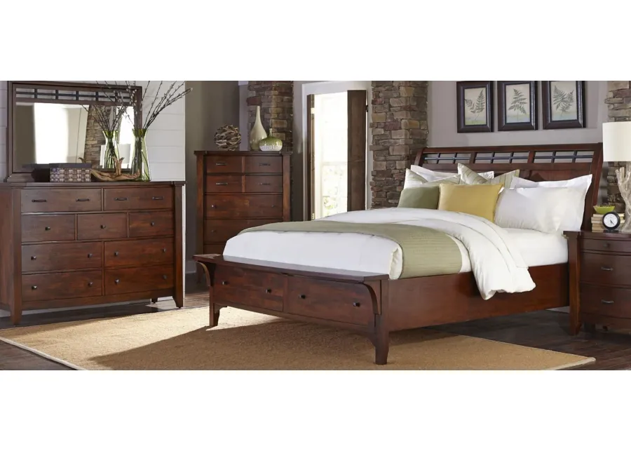 Whistler 4-pc Bedroom Set in Walnut by Napa Furniture Design