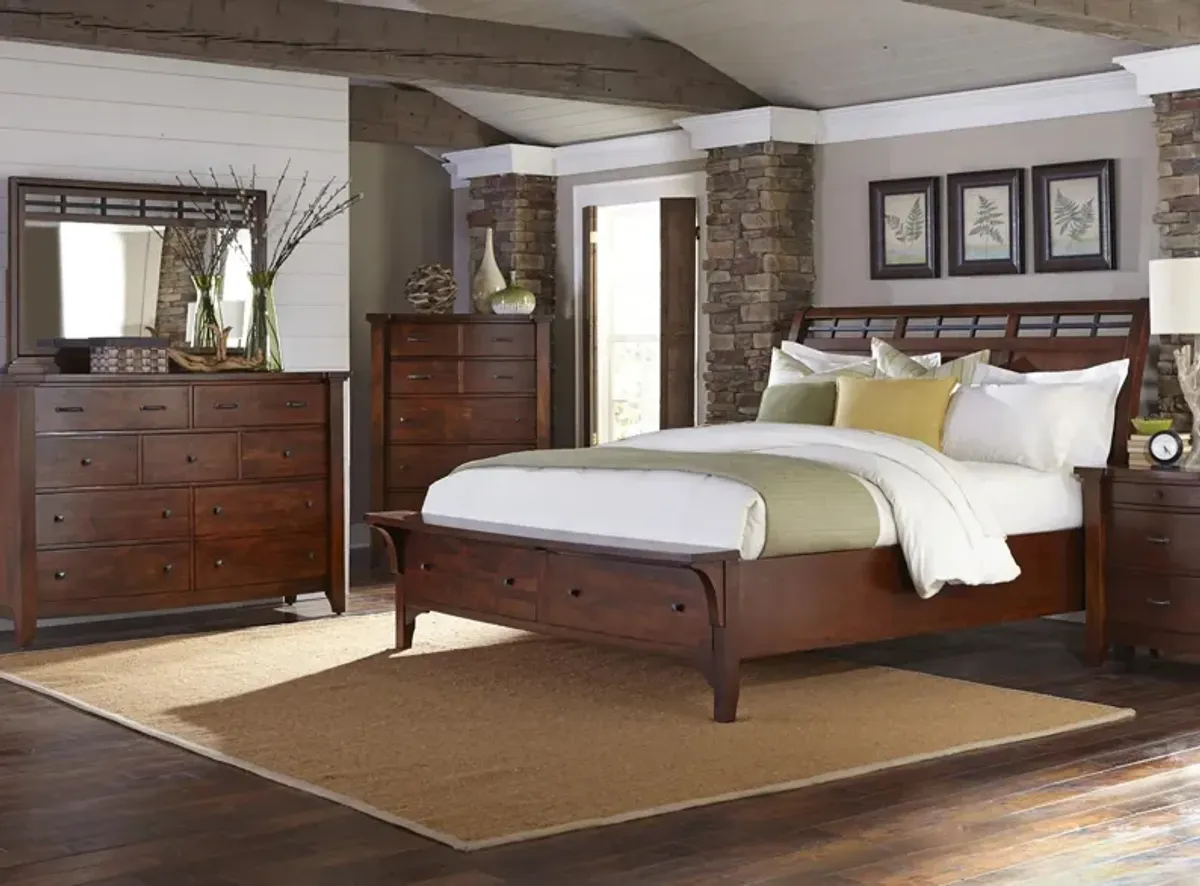 Whistler 4-pc Bedroom Set in Walnut by Napa Furniture Design