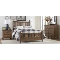 Clarence 4-pc. Bedroom Set in Light Brown by Homelegance