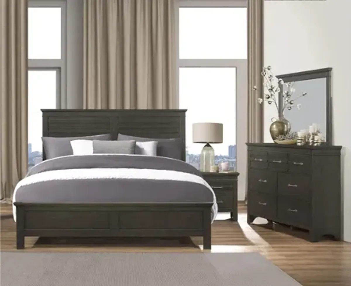 Eastlea 4-pc Bedroom Set in Charcoal Gray by Bellanest