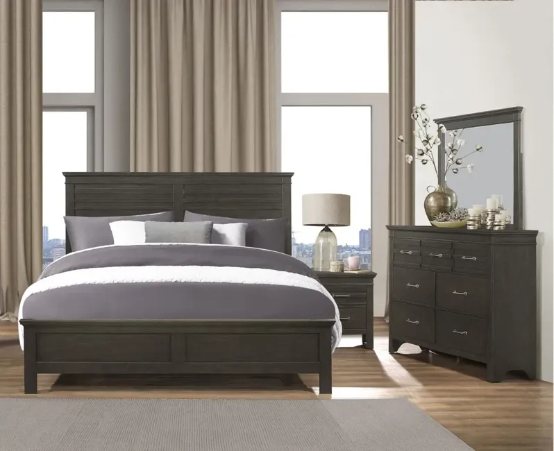 Eastlea 4-pc Bedroom Set in Charcoal Gray by Bellanest