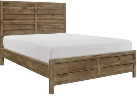 Terrace 4-pc. Panel Bedroom Set in Weathered Pine by Homelegance