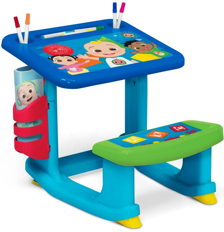 CoComelon Draw and Play Desk by Delta Children in Blue by Delta Children