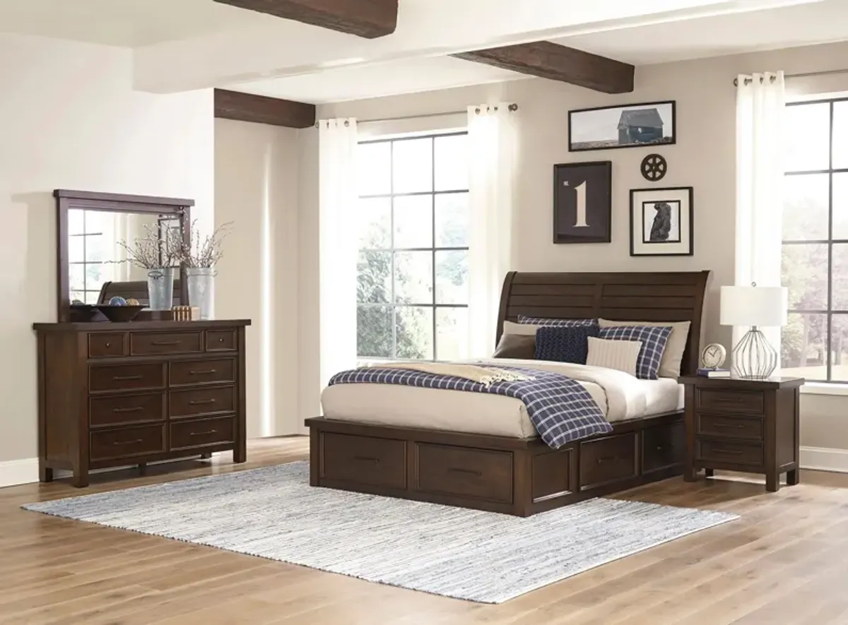 Rosemont 4-Pc. Platform Storage Bedroom Set in Brown by Homelegance