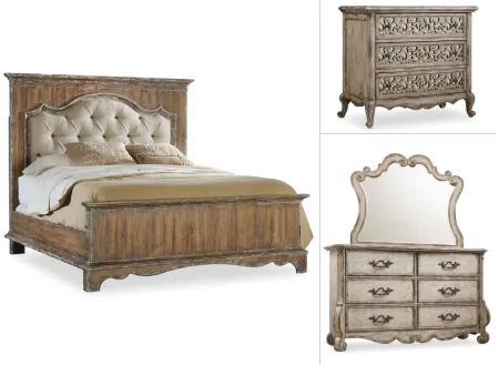 Chatelet 4-pc. Upholstered Panel Bedroom Set in Brown by Hooker Furniture