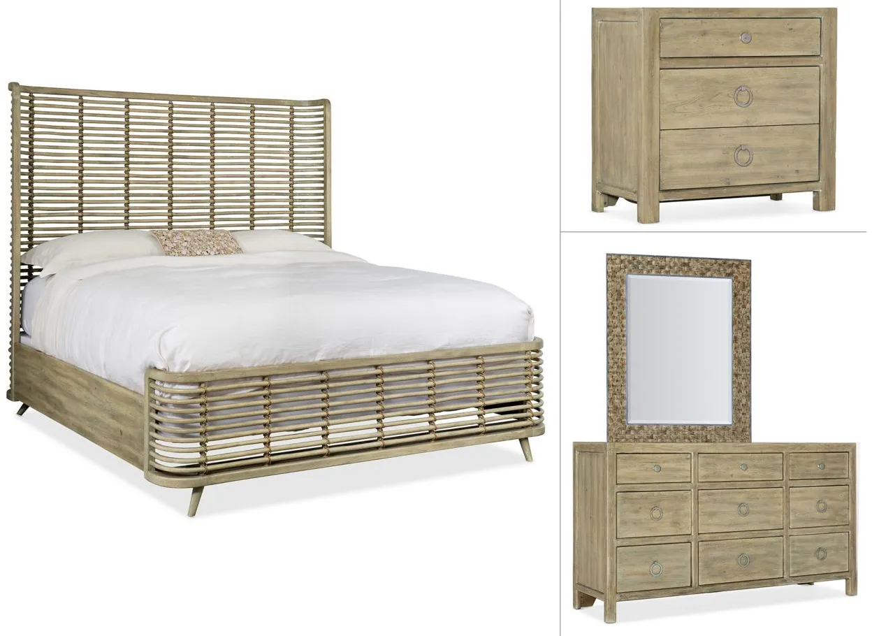 Sundance 4-pc. Rattan Bedroom Set in Light Brown by Hooker Furniture