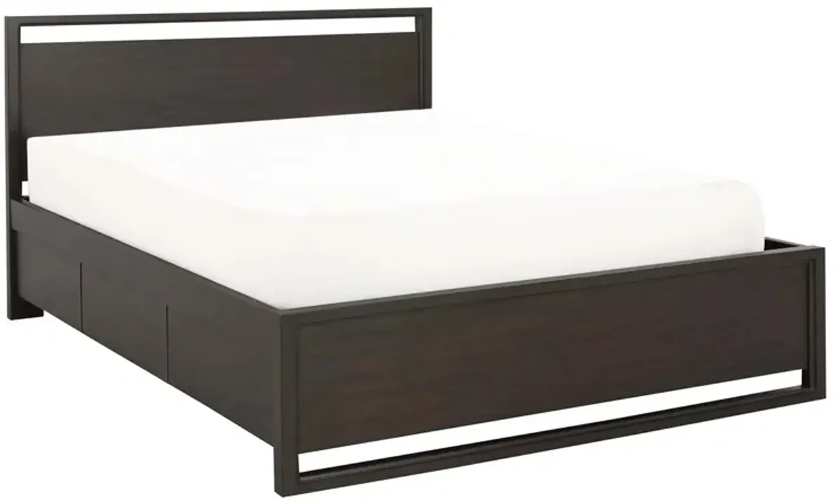 Aversa 4-pc. Platform Bedroom Set w/ 1-Side Storage Bed & 2-Drawer Nightstand