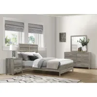 Terrace 4-pc. Panel Bedroom Set in Gray by Homelegance