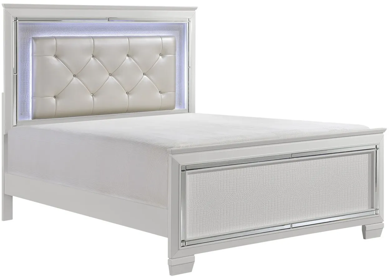 Brambley 4-pc Bedroom Set W/Led Lights in White by Homelegance