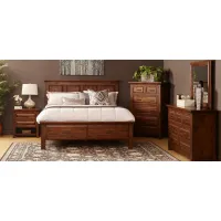 HillCrest 4-pc. Bedroom Set in Old Chestnut by Napa Furniture Design