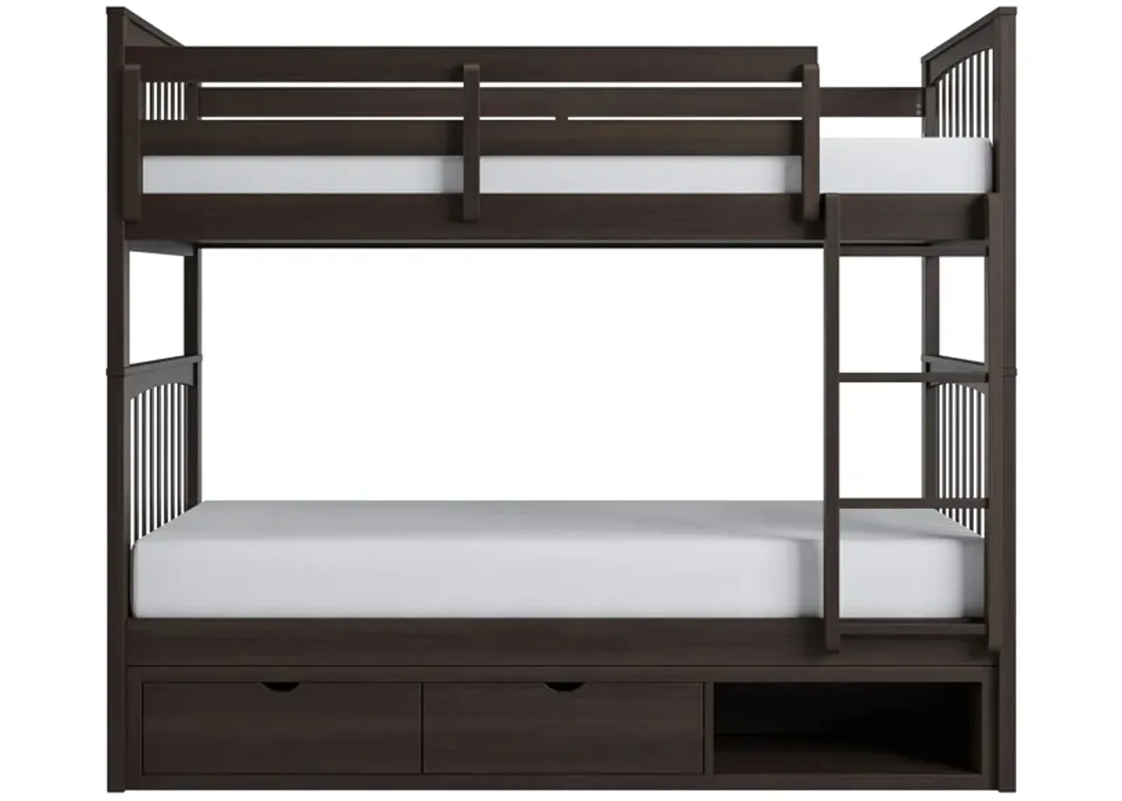 Apollo Bunk Bed with Storage in Chocolate by Bellanest