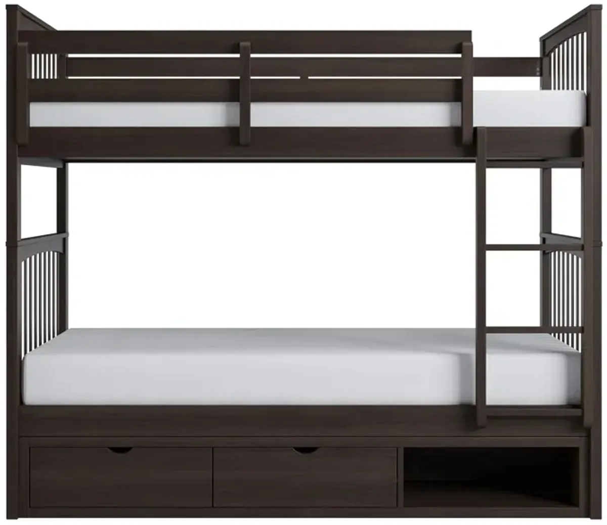 Apollo Bunk Bed with Storage in Chocolate by Bellanest