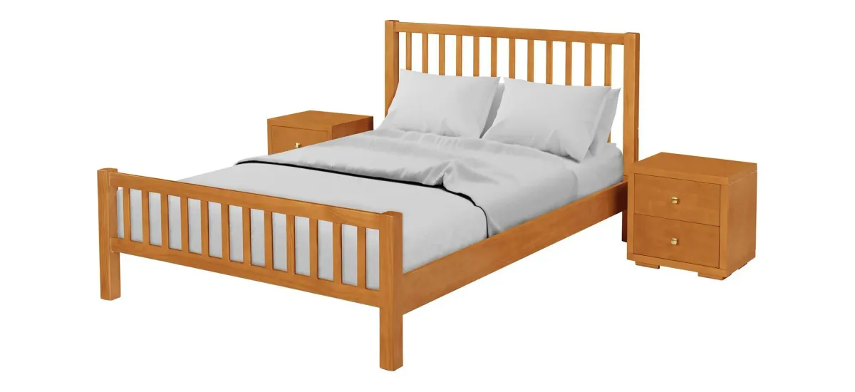 Hampton Platform Bed with 2 Nightstands